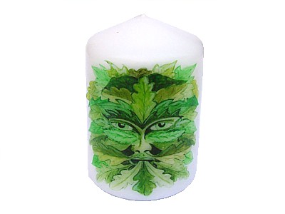 Green Man Candle NEW SIZE see description